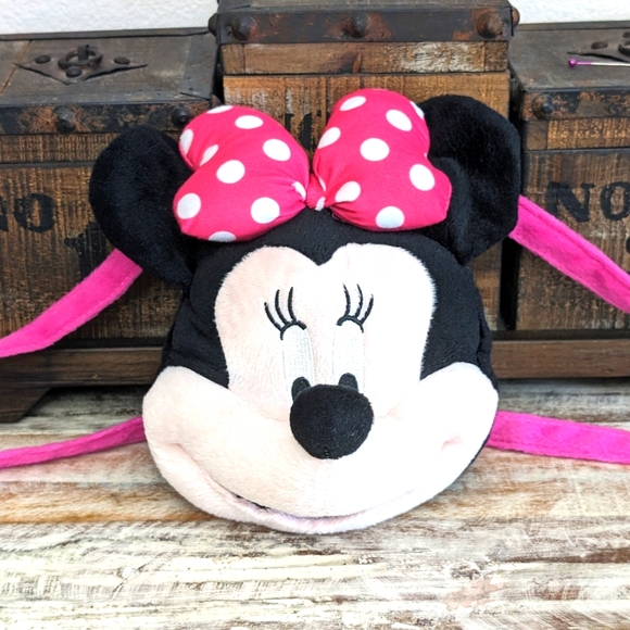 Disney Minnie Mouse Plush Backpack - Picture 1 of 8